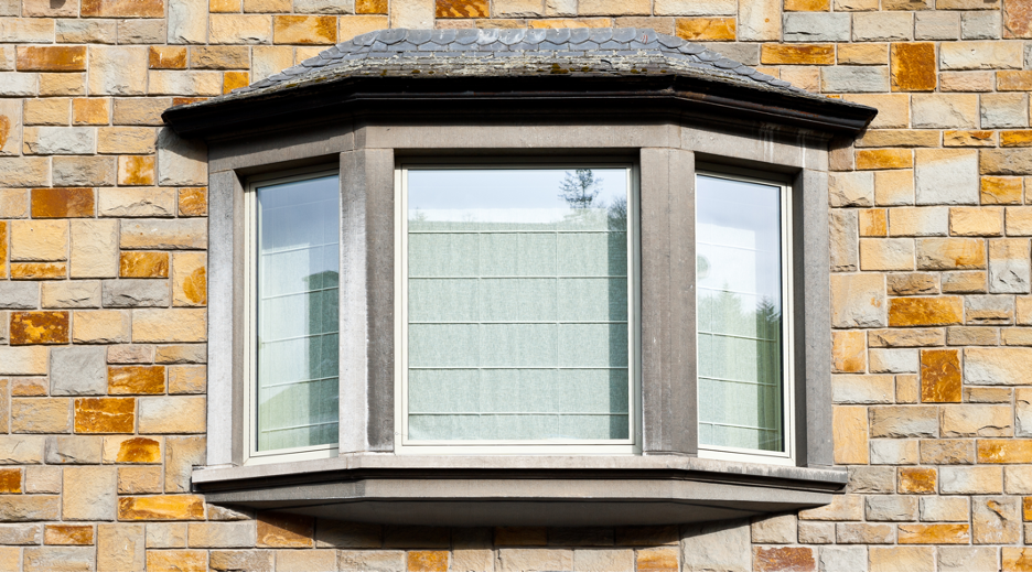 Bay window on a house in Rolling Meadows, Illinois