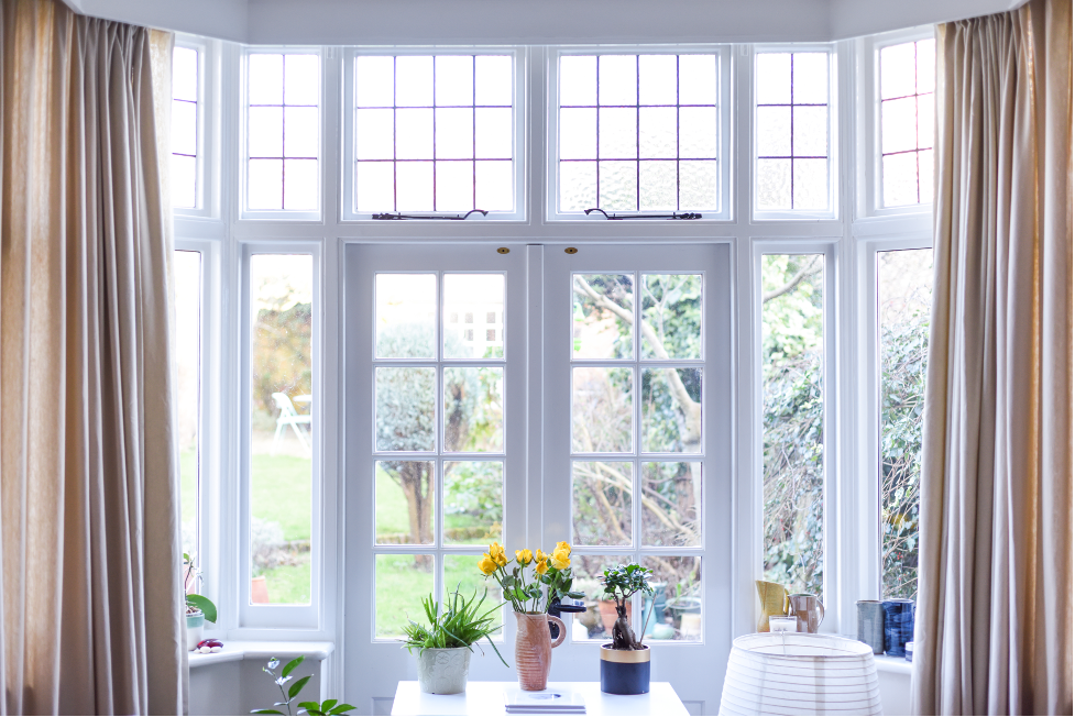 New bay windows at a house in Roselle, Illinois