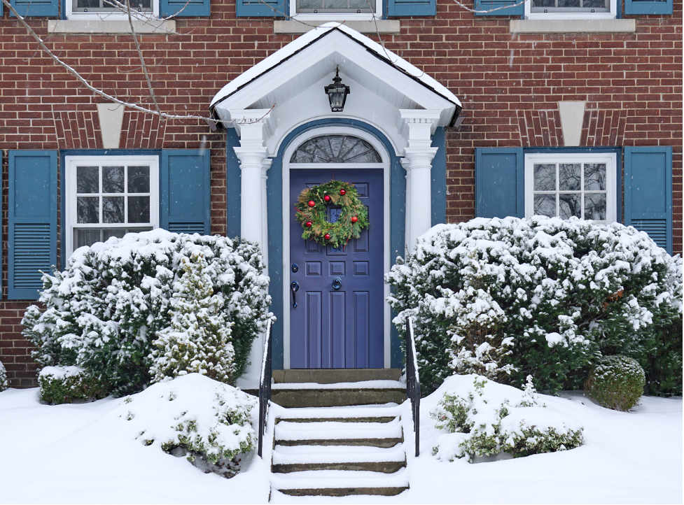 New front door at a house in Inverness, Illinois