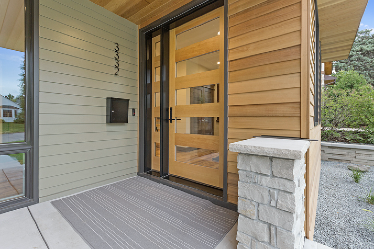 Exterior wood siding on a house in Glenview, Illinois