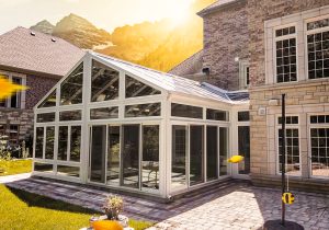 Cathedral sunroom for a home in Chicagoland